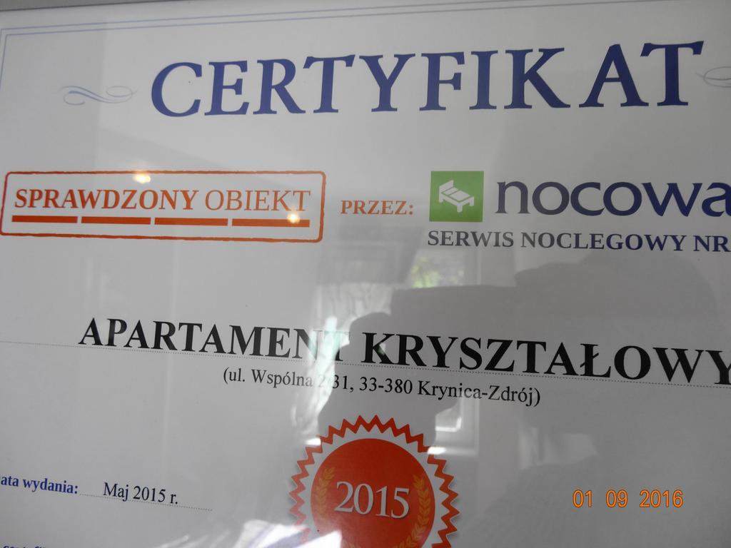 Apartament Krysztalowy Krynica-Zdrój Exterior foto